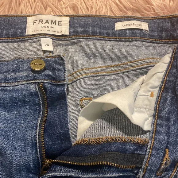 Frame Le High Straight Jeans, Size 28 - Picture 6 of 14